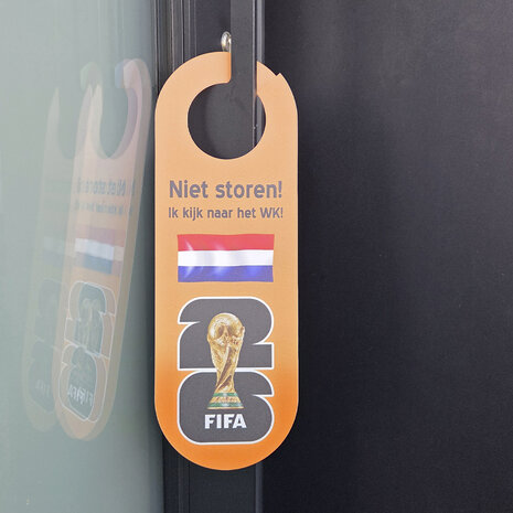 Deurhanger "Niet storen! Ik kijk naar het WK"
